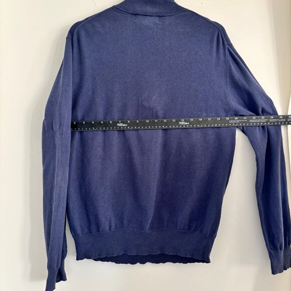 Banana Republic Cashmere Blend Quarter Zip Men's Size Large - Picture 3 of 5